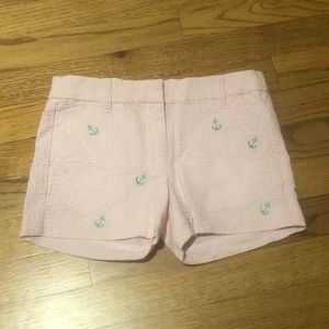 Crewcuts girls seersucker anchor shorts